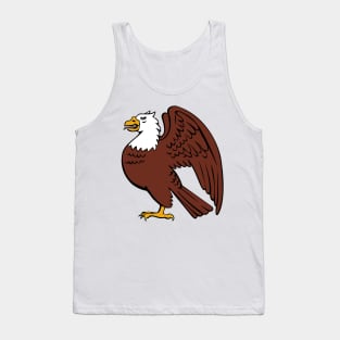 Stylized Bald Eagle Retro Tank Top